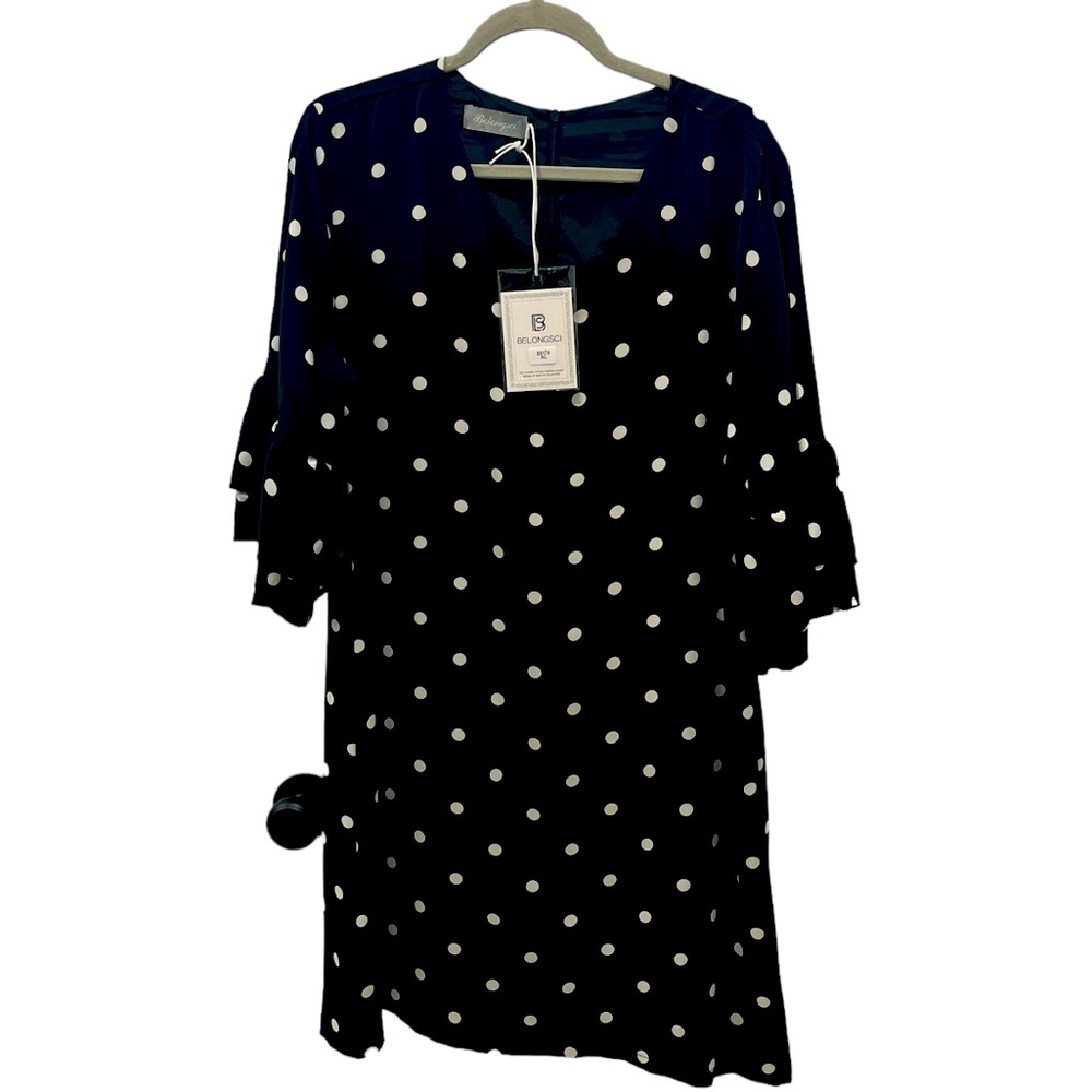NWT Size xl black white polka dot dress